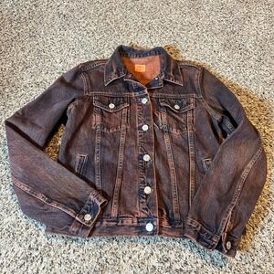 GAP 1969 Women's‎ Denim Jacket Distressed Wash Size M